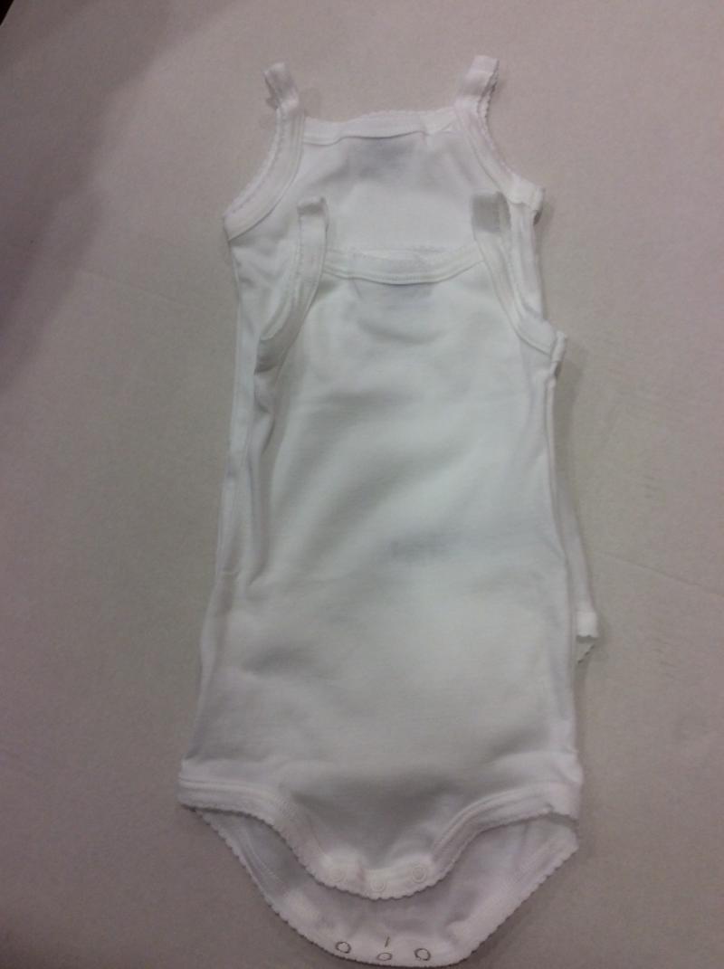 Lot 2 bodies bretelles fille coton du 6 au 36 mois. 15€. Petit Bateau